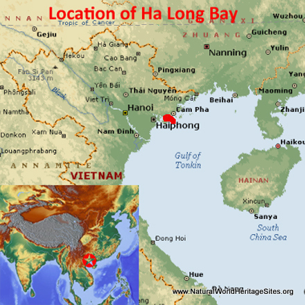 Ha Long Bay Vietnam Location Map 